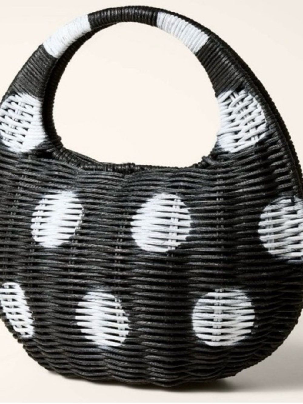 Kate Spade X Target Woven Polka Dot Tote Handbag - Black & White